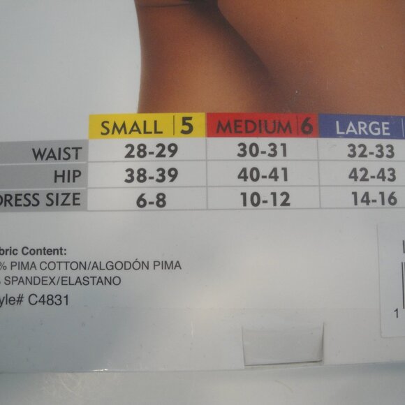 FELINA Women's Hipster Wide Waistband Pima Cotton Underwear 5 Pairs Size Small - Picture 4 of 6